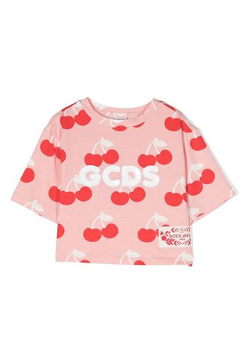 Gcds Kids logo-patch T-shirt - Rosa