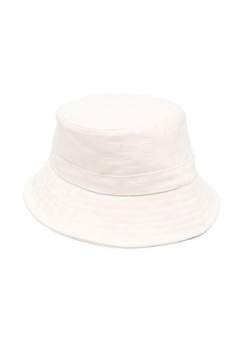 Gcds Kids monogram-jacquard drawcord bucket hat - Toni neutri