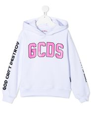 logo-print cotton hoodie