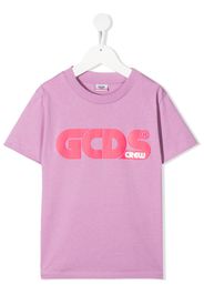 Gcds Kids logo-print T-shirt - Viola