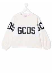 Gcds Kids logo-print sweatshirt - Bianco