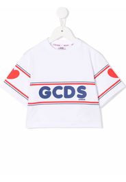 Gcds Kids logo-print short-sleeve top - Bianco