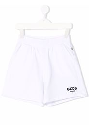 Gcds Kids logo-print track shorts - Bianco