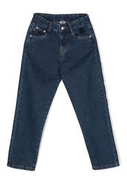 Gcds Kids Jeans dritti con applicazione - Blu