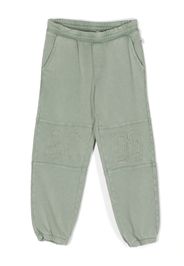 Gcds Kids logo-appliqué track pants - Verde