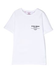 Gcds Kids logo-print T-shirt - Bianco