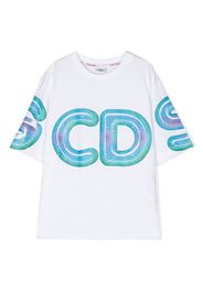 Gcds Kids logo-print T-shirt - Bianco