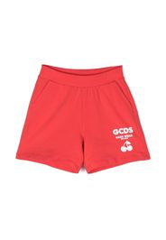 Gcds Kids logo-print track shorts - Rosso