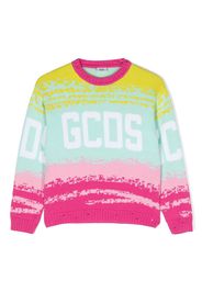 Gcds Kids colour-block logo jumper - Rosa