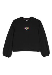 Gcds Kids logo-print crewneck sweatshirt - Nero