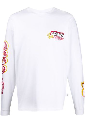 crew neck logo print sweater