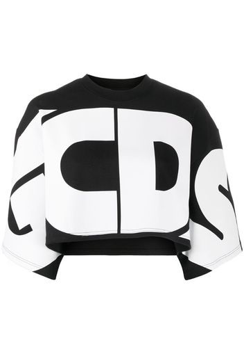 oversized logo crop top