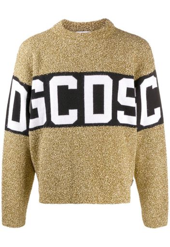 metallic logo jumper