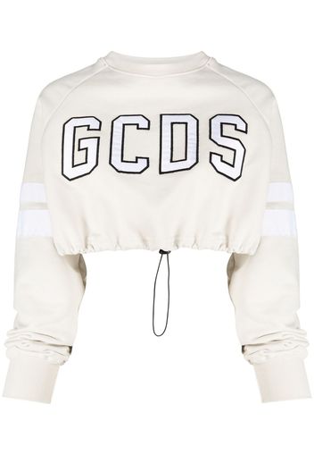 Gcds cropped embroidered-logo sweatshirt - Toni neutri