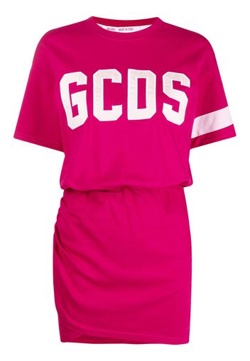 Gcds logo-applique T-shirt dress - Rosa