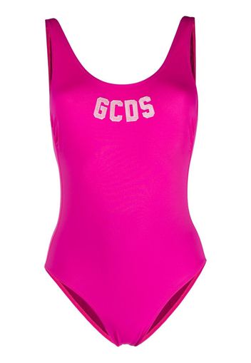 Gcds logo low-back swimsuit - Rosa