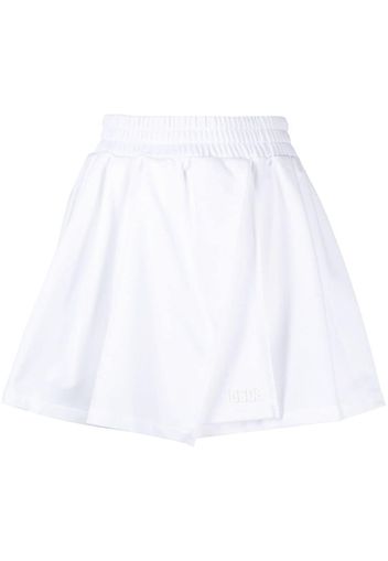 Gcds debossed logo mini skirt - Bianco