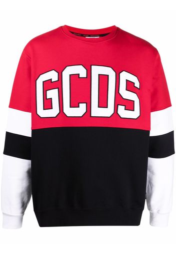 Gcds colour-block logo-print sweatshirt - Rosso