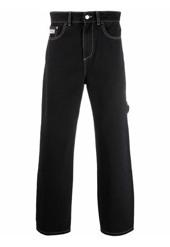 Gcds mid-rise straight-leg jeans - Nero