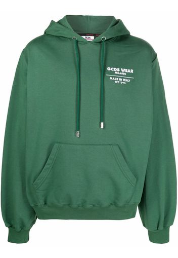 Gcds rear logo patch hoodie - Verde