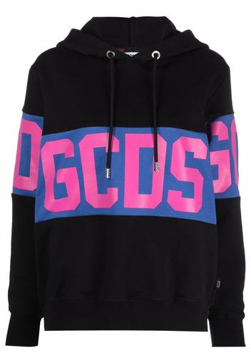 Gcds logo-print cotton hoodie - Nero