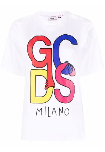 Gcds logo print T-shirt - Bianco