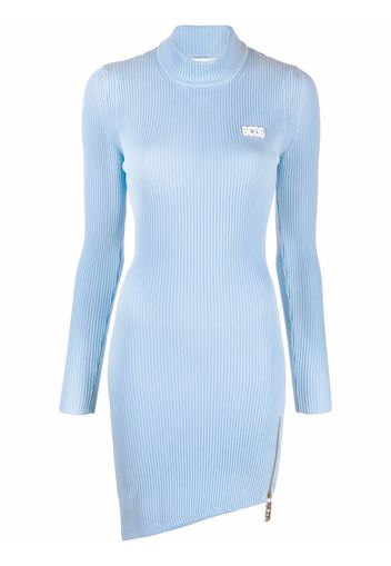 Gcds zip-detail knitted dress - Blu
