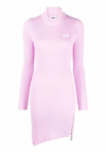 Gcds logo-patch knitted short dress - Rosa