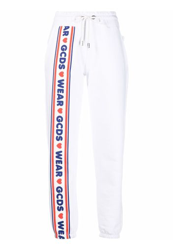 Gcds logo-print cotton track pants - Bianco