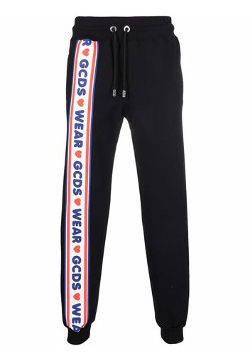 Gcds side logo stripe track pants - Nero