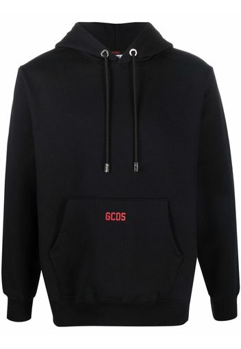Gcds logo drawstring hoodie - Nero
