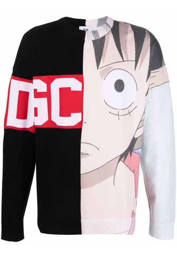 Gcds contrast-print crewneck sweatshirt - Nero