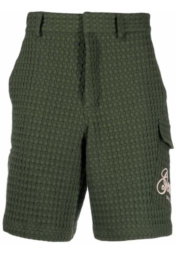 Gcds Oversize Waffle Logo shorts - Verde