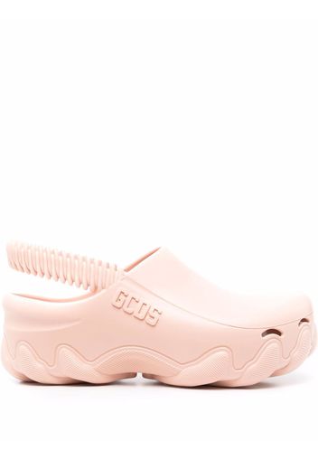 Gcds Ibex logo-embossed slingback clogs - Rosa