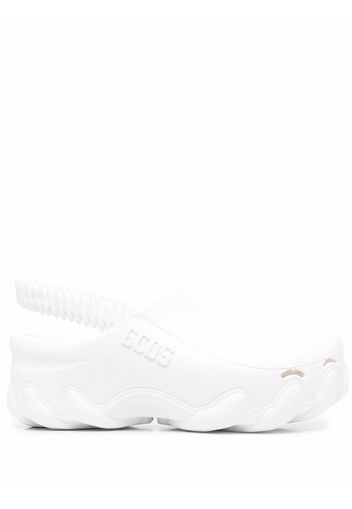 Gcds Ibex embossed-logo clogs - Bianco