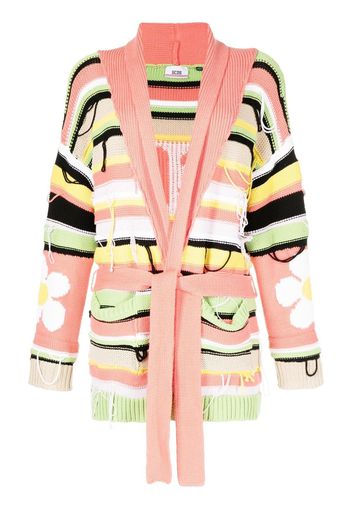 Gcds Cardigan con cintura - Multicolore