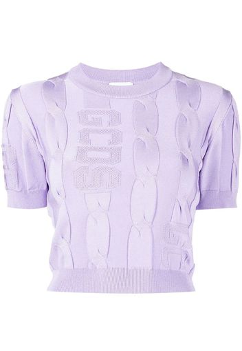 Gcds Top crop con logo - Viola