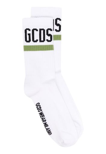 Gcds intarsia-knit socks - Bianco