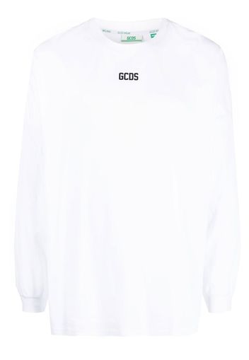 Gcds logo-print long-sleeved T-shirt - Bianco