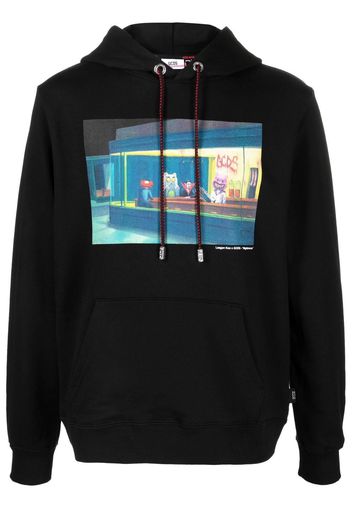 GCDS x Leegan Koo Nightmares print hoodie - Nero