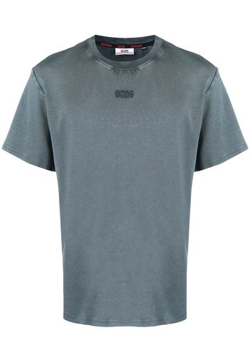 Gcds Overdyed logo regular T-shirt - Blu