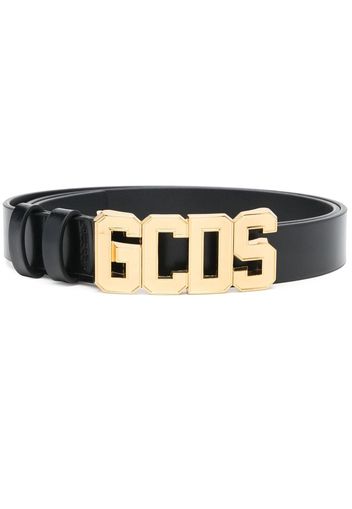 Gcds logo-buckle leather belt - Nero