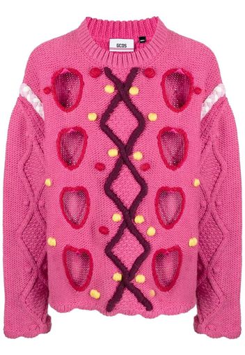 Gcds open-knit oversize jumper - Rosa