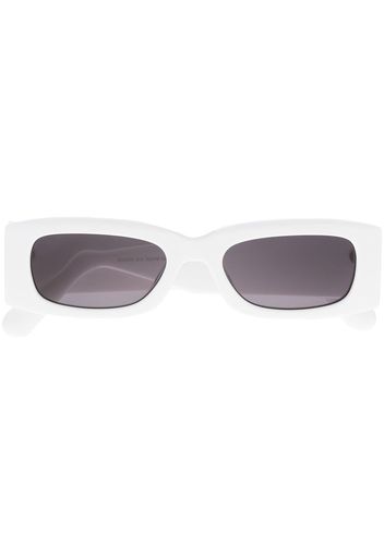 Gcds logo-plaque rectangle-frame sunglasses - Bianco