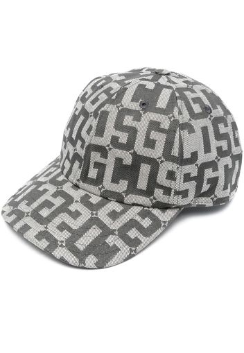 Gcds logo-print cotton cap - Grigio