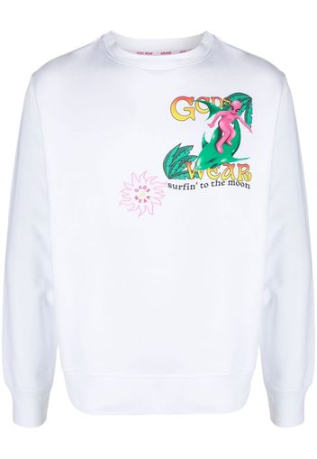 Gcds graphic-print crew-neck sweatshirt - Bianco