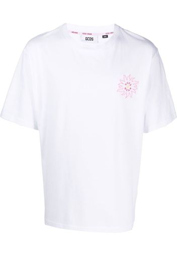 Gcds rear logo-print detail T-shirt - Bianco