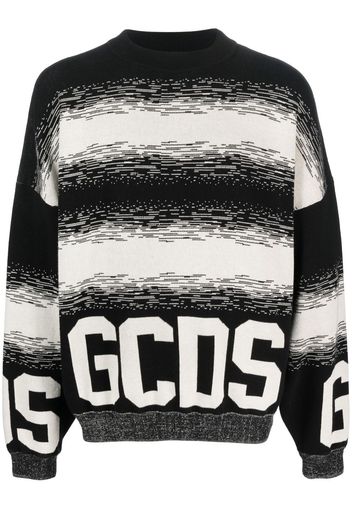 Gcds logo-print detail knit jumper - Nero