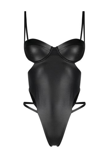 Gcds strap-detail swimsuit - Nero