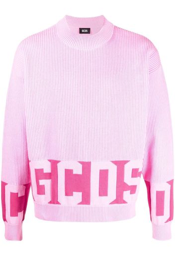 Gcds intarsia-knit logo jumper - Rosa